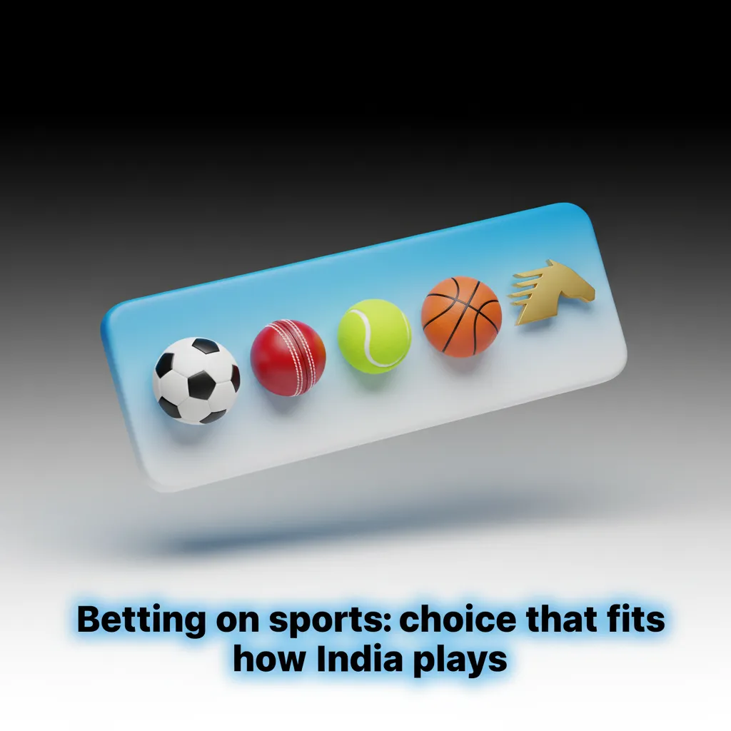 Banner with Indian sports collage—cricket, football, tennis, kabaddi—promoting 25+ sports, pre-match and live markets.