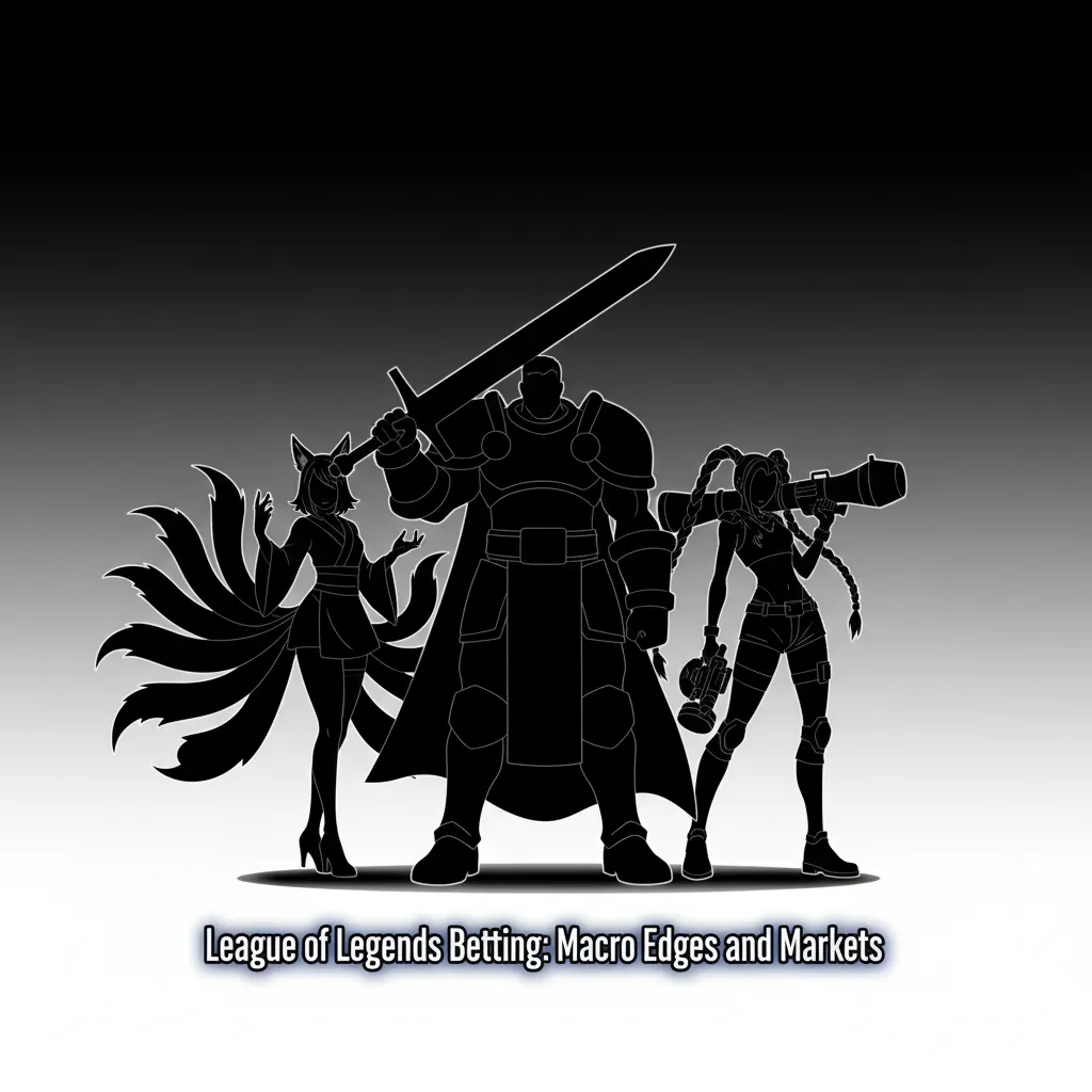 LoL betting graphic: match winner, map handicap, total kills, first blood/tower; live odds; Worlds, MSI, LCK, LPL, LEC.