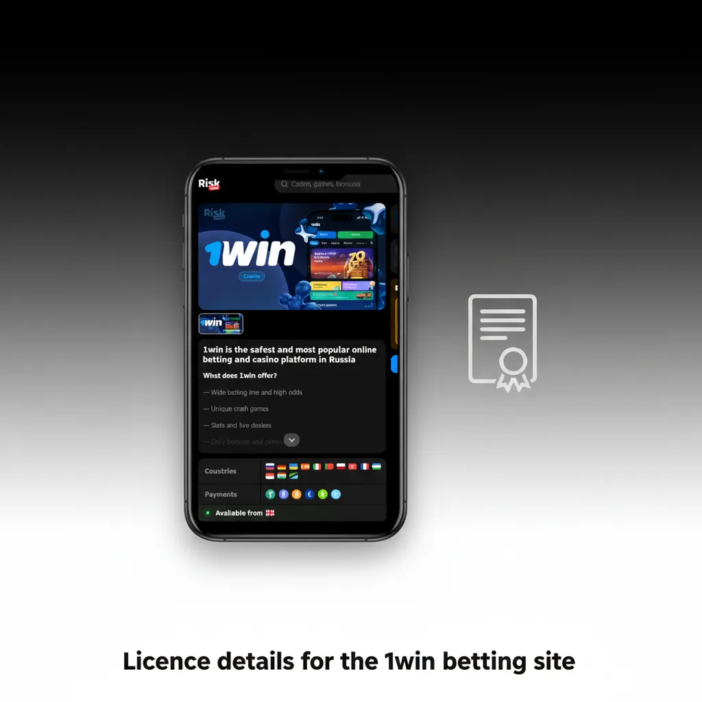 Licence details for 1win: Curacao eGaming licence (Gov of Curacao), active since 2018; remote gaming; local laws apply.