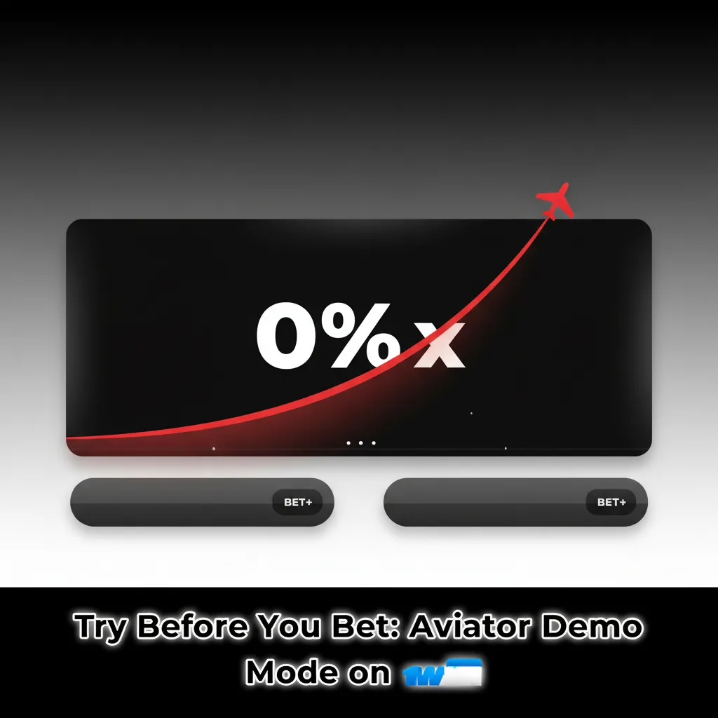 1win Aviator demo showing crash graph, virtual balance, Auto Bet, Auto Cash Out, and two-bet controls.