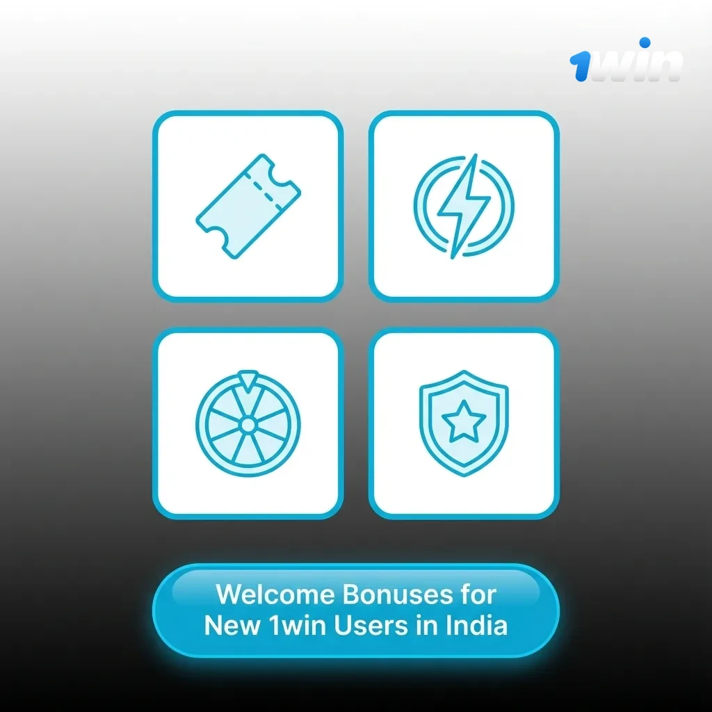 Banner showing “Welcome Bonus 500% up to ₹180,000” for new 1win India users with casino and sports betting icons