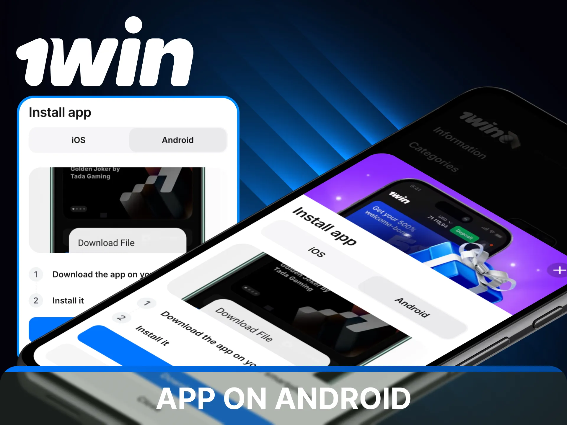 Follow our guide for downloading the app on Android to get the 1win APK.