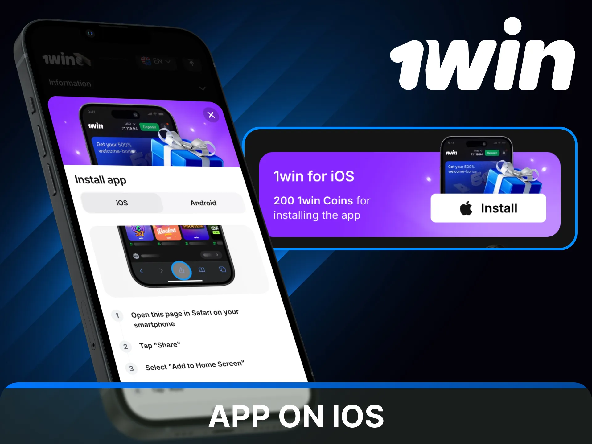 Get the latest version by downloading the app on iOS for a seamless 1win experience.