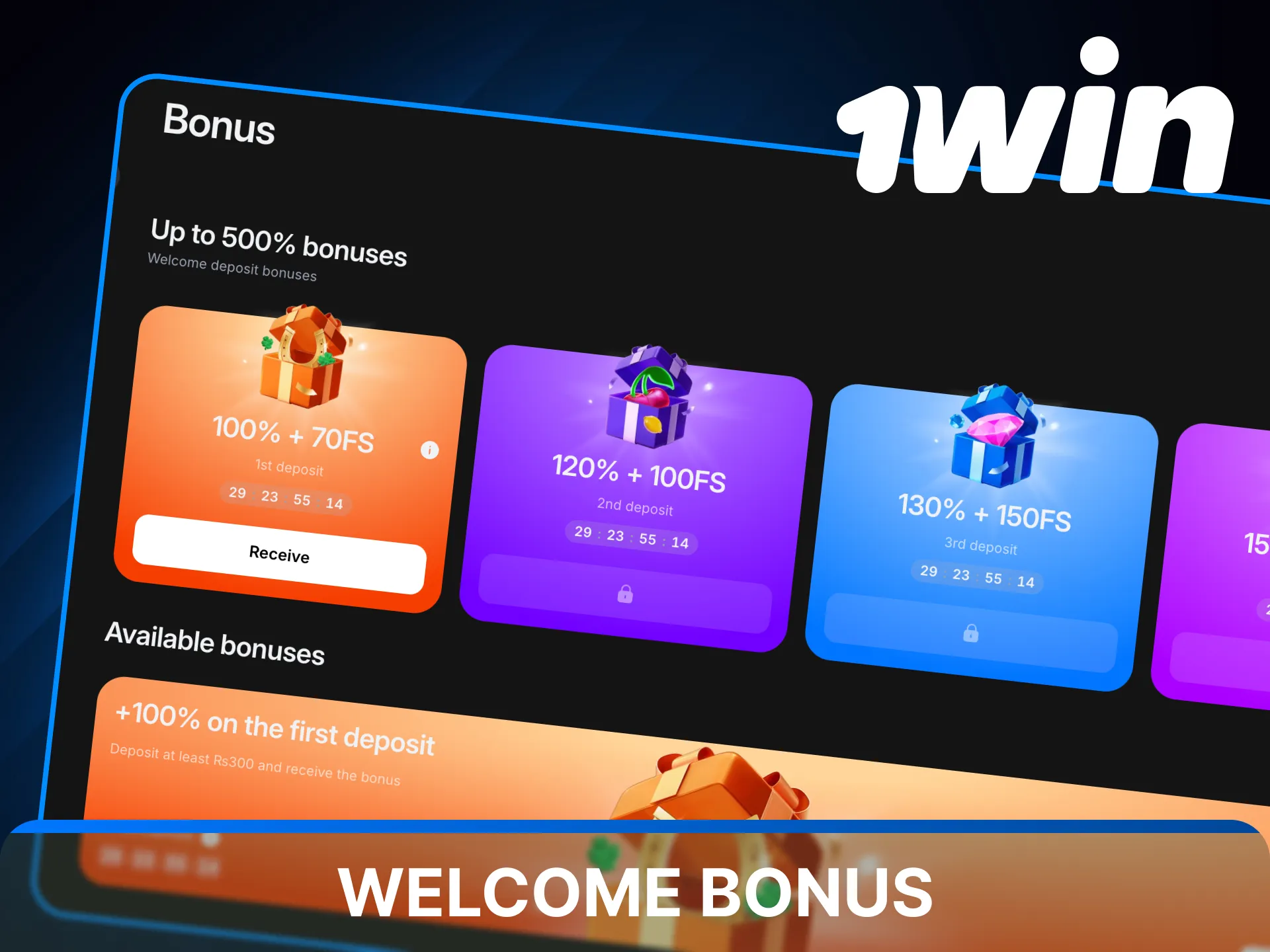 Claim the exclusive March welcome bonus for India: 500% up to ₹180,000 on 1win.