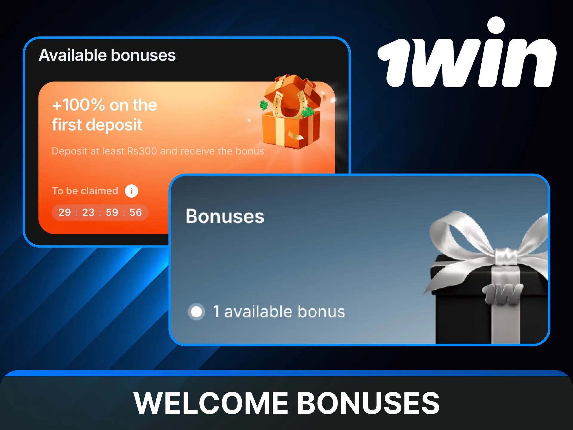 Claim exclusive welcome bonuses for new 1win users in India on your first deposit.