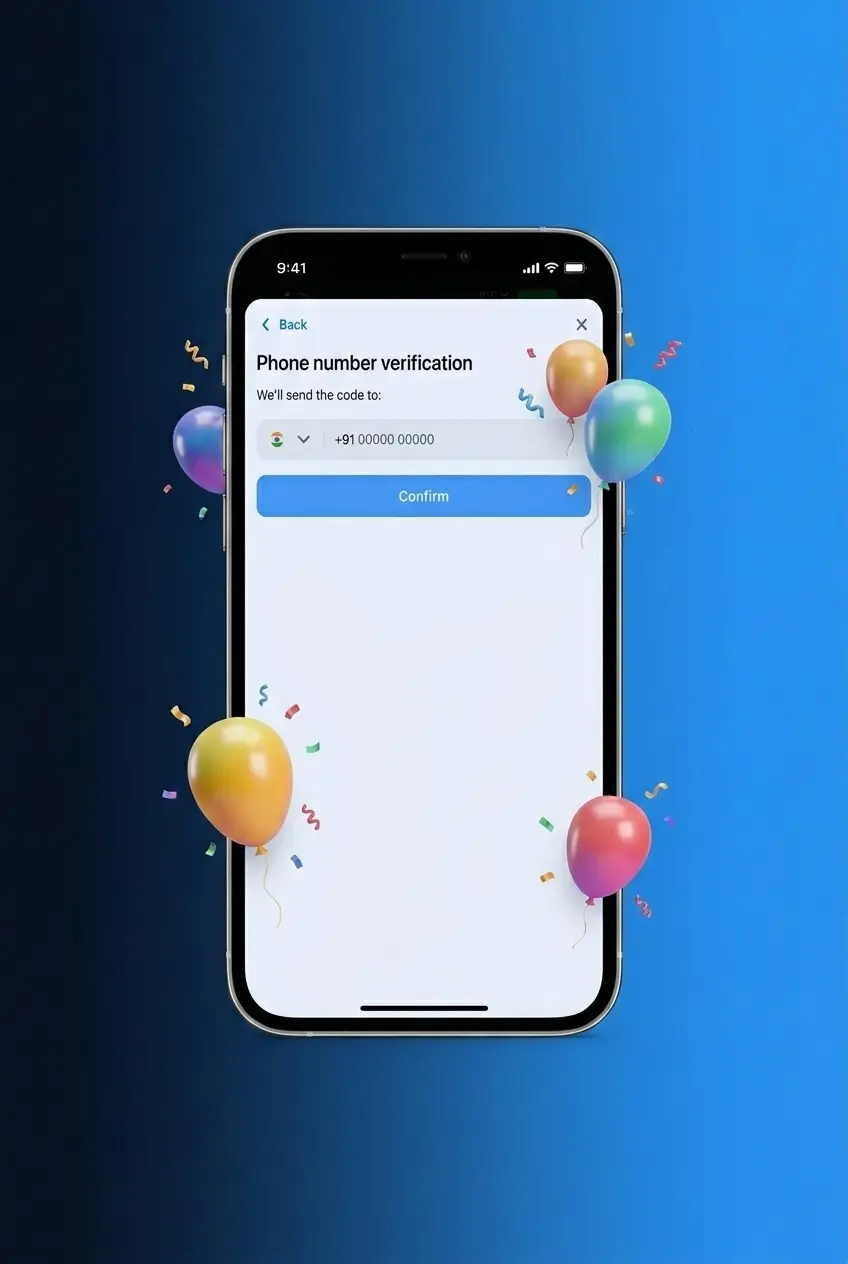 Screenshot of 1win registration form on smartphone showing account details fields to sign up and play Balloon