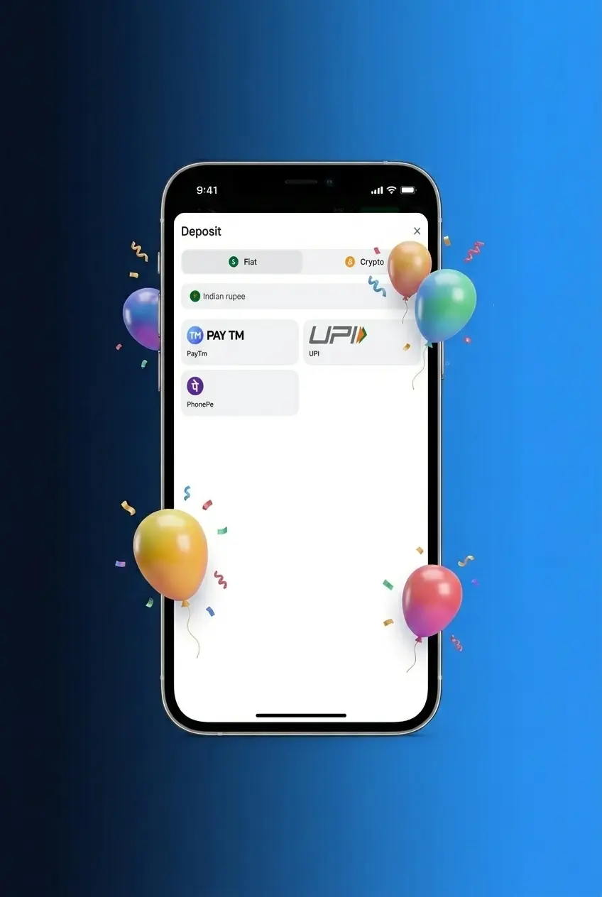 Screenshot showing 1win account verification step to confirm phone or email during Balloon game registration