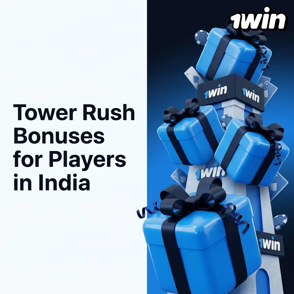 1win welcome bonus for India: 500% match up to 180,000 INR plus 500 FS, applicable before playing Tower Rush online.