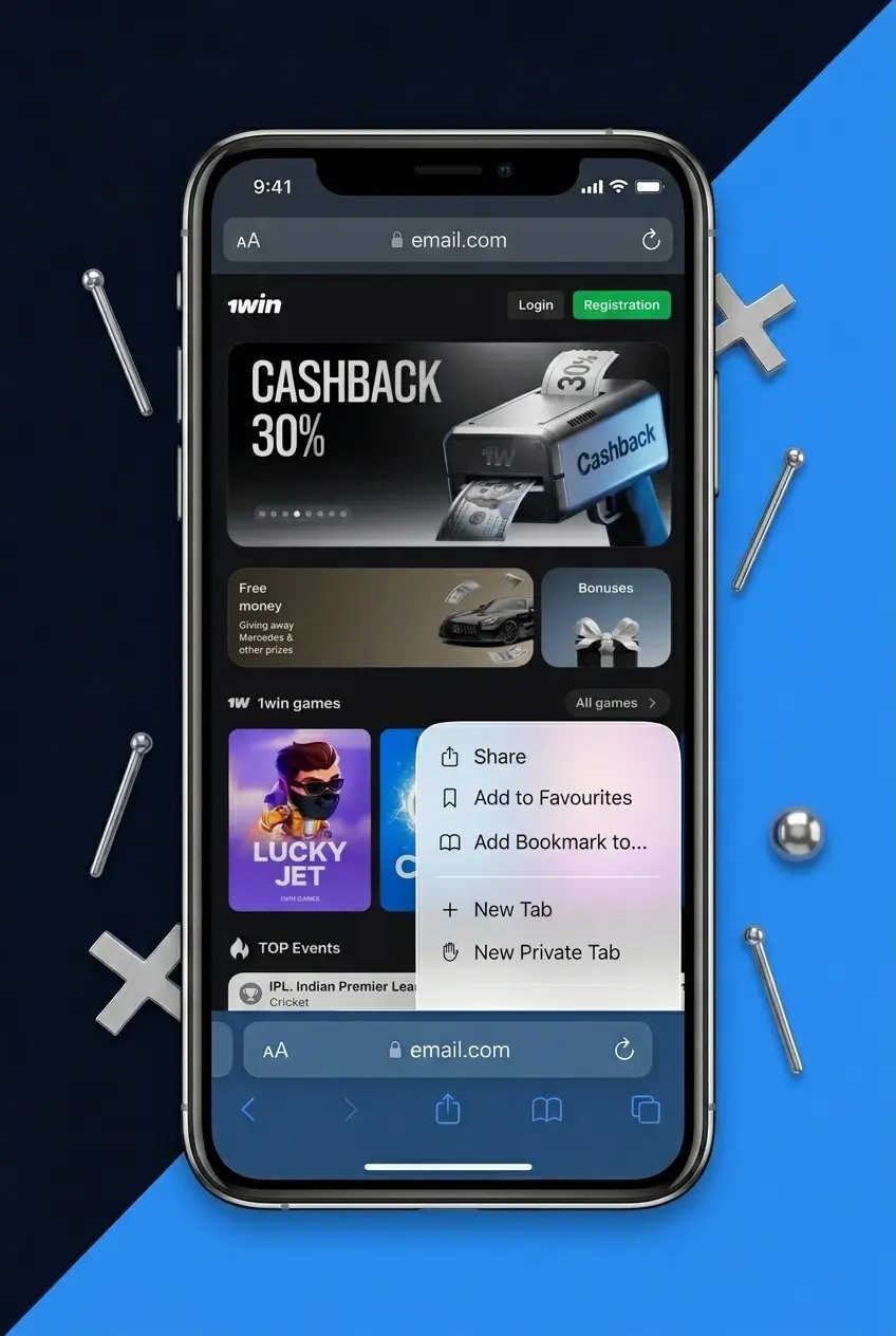 Screenshot showing how to download and install the 1win Plinko app on Android and iOS devices for mobile play.