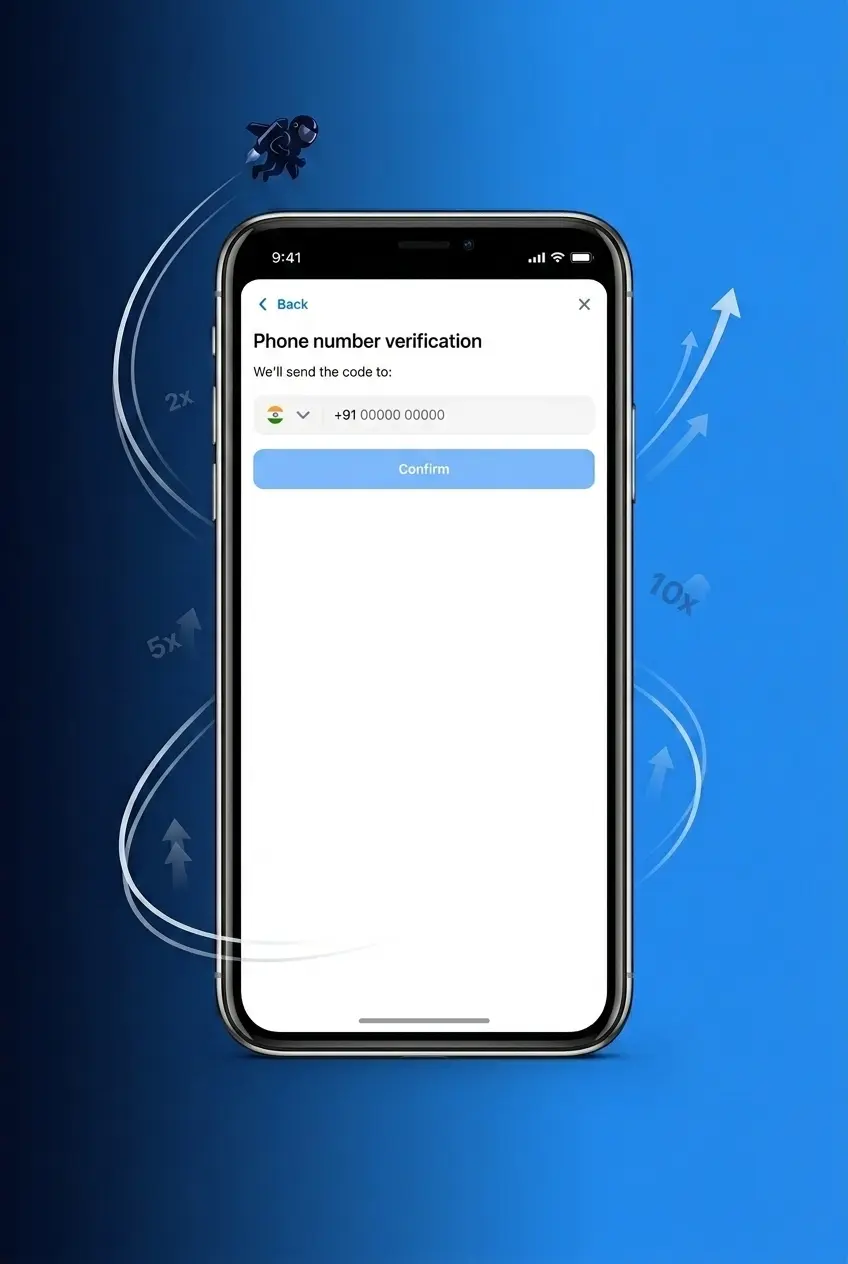 Step-by-step 1win registration form on smartphone screen to create an account and play Lucky Jet