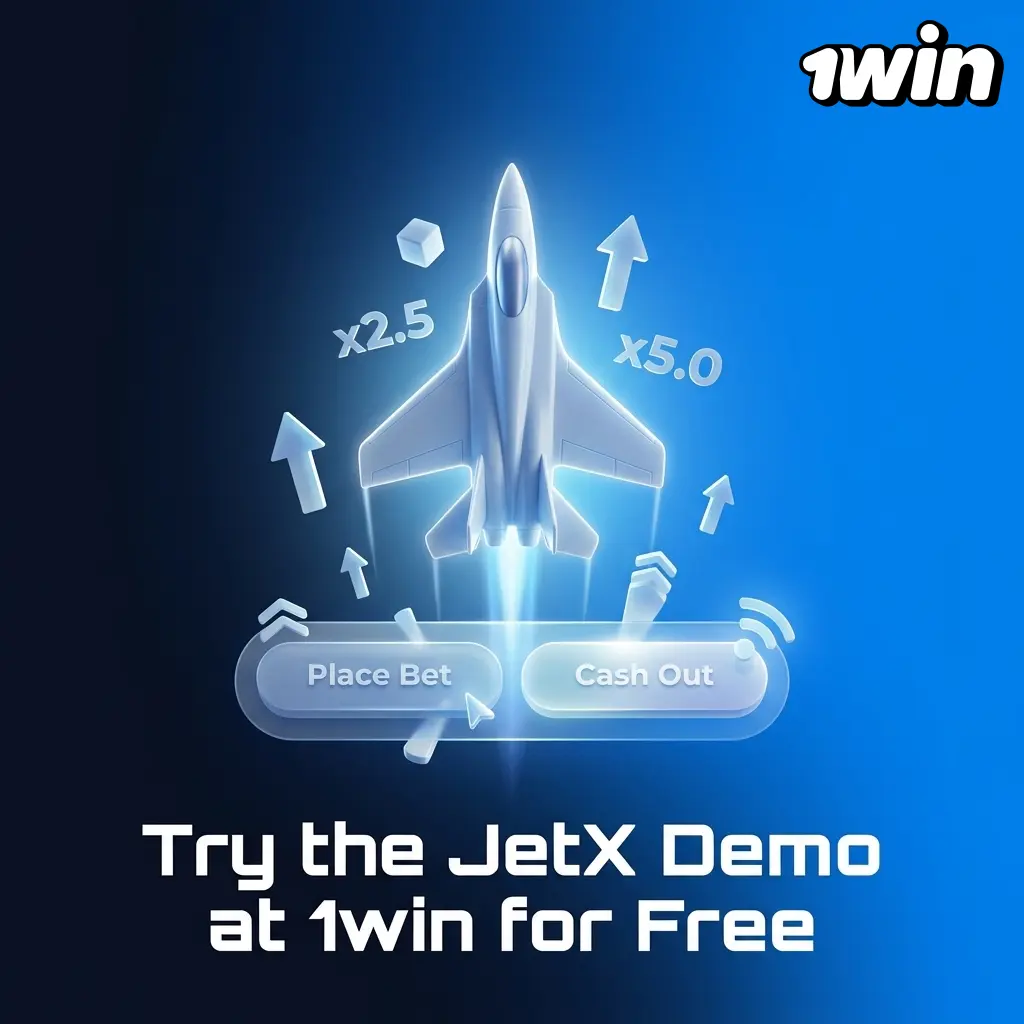 Play JetX demo for free at 1win with virtual credits to test multipliers and Cash Out mechanics before betting real money.